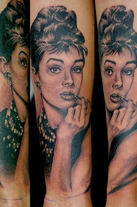 Breakfast at Tiffanys Tattoo done by Mark Brettrager