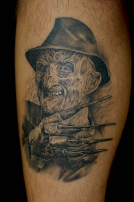 Freddy Krueger Tattoo done by Mark Brettrager