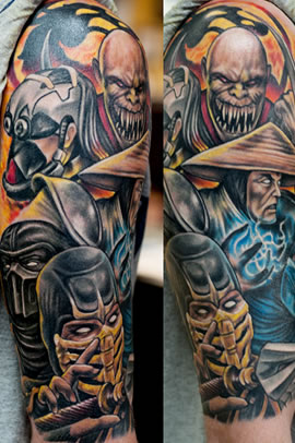 Mortal Kombat Tattoo done by Mark Brettrager