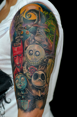 Nightmare Before Christmas Tattoo done by Mark Brettrager