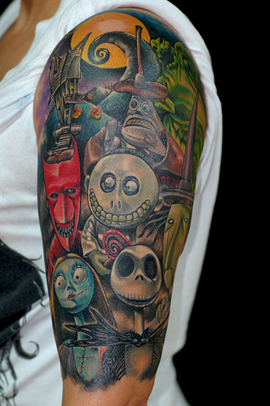 Nightmare Before Christmas Tattoo done by Mark Brettrager