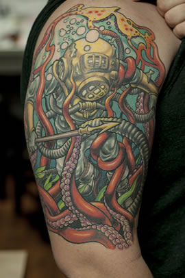 Underwater Tattoo done by Mark Brettrager